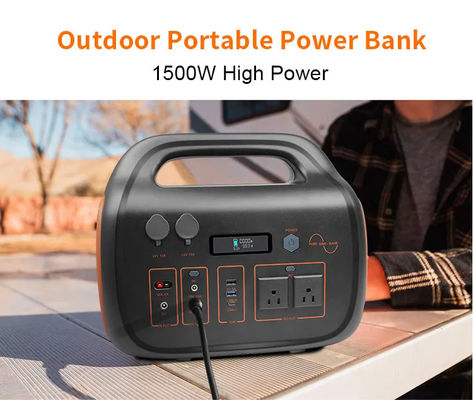 FCC ROHS 가지고 다닐 수 있는 발전소, 1500W 태양발전기는 교류 전력에 대한 DC를 장비를 답니다