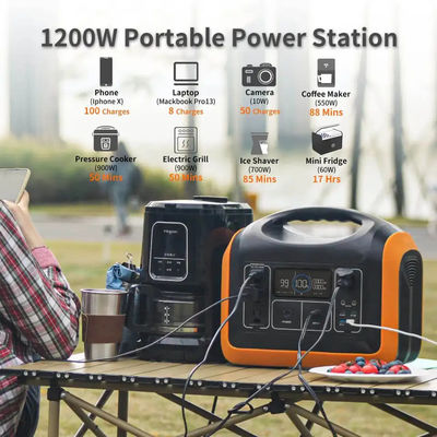 가지고 다닐 수 있는 220v 배터리 동력화차 1200W 모바일 태양 발전소
